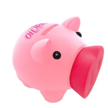 Comprar o produto de Cofrinho Porco vinil Personalizado em Brinquedos pela empresa Public Gráfica e Brindes em Ribeirão Preto, SP por Solutudo