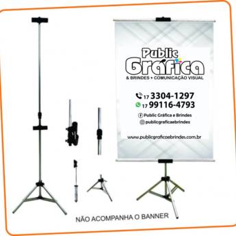 Comprar o produto de Porta Banner 2,20m C Garras Pedestal Tripé Suporte em Banners em Ribeirão Preto, SP por Solutudo