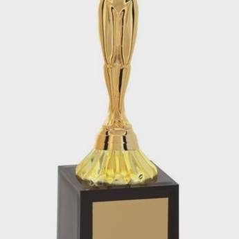 Comprar o produto de Troféu Oscar Personalizado em Troféus pela empresa Public Gráfica e Brindes em Ribeirão Preto, SP por Solutudo