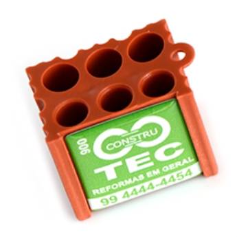 Comprar o produto de Chaveiros Plásticos COD 900 - Tijol em Chaveiros pela empresa Public Gráfica e Brindes em Ribeirão Preto, SP por Solutudo