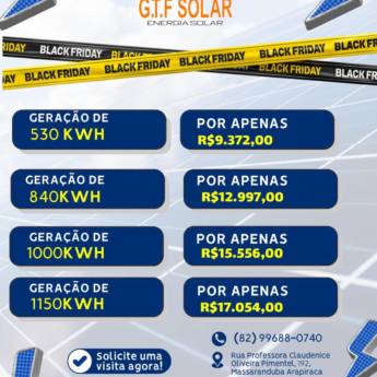 Comprar o produto de Black Friday em Energia Solar em Arapiraca, AL por Solutudo