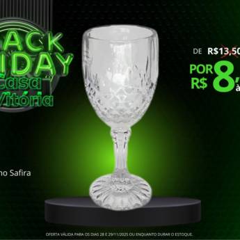Comprar o produto de Taça de Vinho Safira 180ml em Ofertas: Black Friday em Foz do Iguaçu, PR por Solutudo