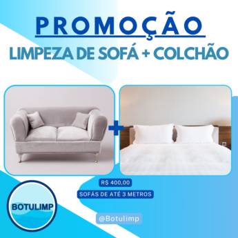 Comprar o produto de Combo BOTULIMP Limpeza de Sofá Colchões e Cadeiras em Limpeza de estofado  em Botucatu, SP por Solutudo Comprar o produto de Combo BOTULIMP Limpeza de Sofá Colchões e Cadeiras em Limpeza de estofado  em Botucatu, SP por Solutudo