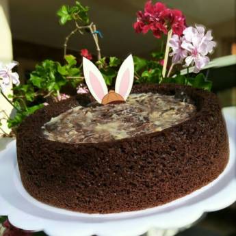 Comprar o produto de Bolo funcional de cacau com cobertura de brigadeiro fake mesclado (ninho e cacau 100%) em Outros Doces em Jundiaí, SP por Solutudo