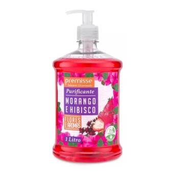 Comprar o produto de Sabonete liquido morango e hibisco Premisse 1L em Higiene Pessoal pela empresa EmbalaFoz em Foz do Iguaçu, PR por Solutudo