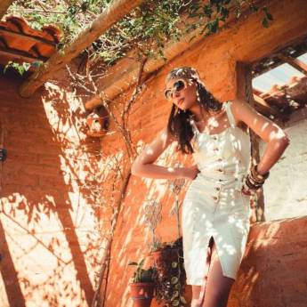 Comprar o produto de Vestido bebela jeans midi pietra  em Moda Feminina em Bauru, SP por Solutudo