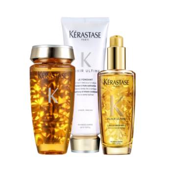 Comprar o produto de Kit Kérastase Elixir Ultime Originale (3 Produtos) em Kérastase PARIS em Jundiaí, SP por Solutudo