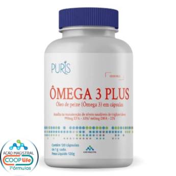 Comprar o produto de Óleo De Peixe Omega Puris 3 500Mg 120 Caps em Suplementos pela empresa Coop Life Fórmulas - Farmácia de Manipulação em Itapetininga, SP por Solutudo