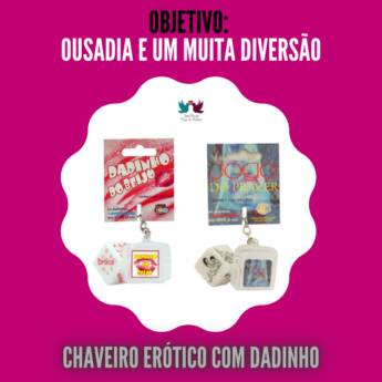 Comprar o produto de Chaveiro erótico com dadinho - Da 16ª. Categoria: Divirta-se / Brincadeiras Eróticas em Brincadeiras em Guarulhos, SP por Solutudo