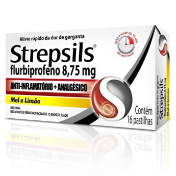 Comprar o produto de PASTILHA STREPSILS MEL E LIMÃO 16 UNIDADES em Medicamentos em São José do Rio Preto, SP por Solutudo