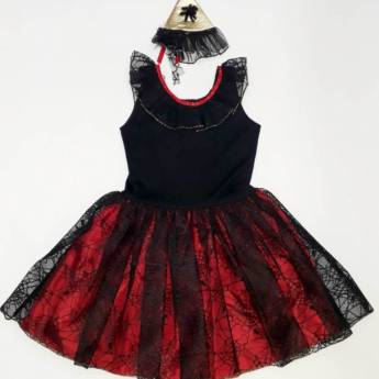 Comprar o produto de 2773 - Bruxinha renda teia infantil (tamanho 6) em Fantasia Infantil Feminina em Tietê, SP por Solutudo