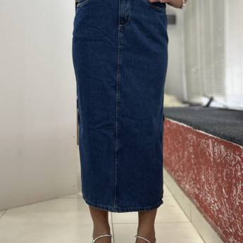Comprar o produto de Saia jeans adulta One Jeans em A Classificar pela empresa Lojas Dom Flavittos em Uberlândia, MG por Solutudo