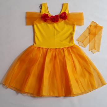 Comprar o produto de 2894 - Princesa amarela juvenil (tamanho 16) em Fantasia Juvenil Feminina em Tietê, SP por Solutudo