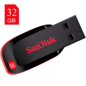 Comprar o produto de Pen Drive Sandisk 32 Gb Cruzer Blade em Sandisk em Barra Bonita, SP por Solutudo