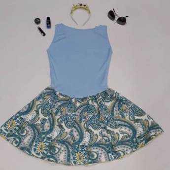 Comprar o produto de 2757 - Vestido hippie anos 70 adulto (tamanho 40) em Fantasia Adulto Feminina em Tietê, SP por Solutudo