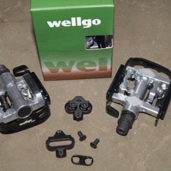 Comprar o produto de Pedal Hibrido Encaixe Clip SPD e Plataforma mtb em Aluminio WELLGO C002 em Peças  em Bauru, SP por Solutudo