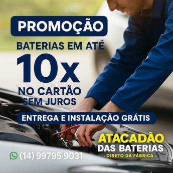 Comprar o produto de Bateria 60ah Selada direto da fábrica no Atacadão das Baterias em Baterias em Botucatu, SP por Solutudo