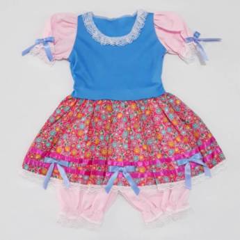 Comprar o produto de 3254 - Vestido junino tamanho 3  em Fantasia Bebê Feminina em Tietê, SP por Solutudo