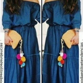 Comprar o produto de Vestido Ciganinha Jeans (Semelhante a esse Disponível nos Tamanhos: 38 e 40) em Roupas e Acessórios em Bauru, SP por Solutudo