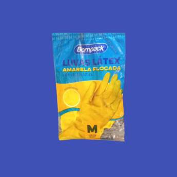 Comprar o produto de LUVAS LÁTEX  BOMPAK AMARELA M.jpg em Produtos de Limpeza em Jundiaí, SP por Solutudo