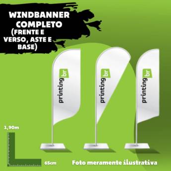 Comprar o produto de Windbanner 0,65x1,90 em Windbanner - Wind Flag pela empresa Gráfica BR Printing - Banners, Placas, Adesivos, Outdoors e Impressos em Geral em Atibaia, SP por Solutudo