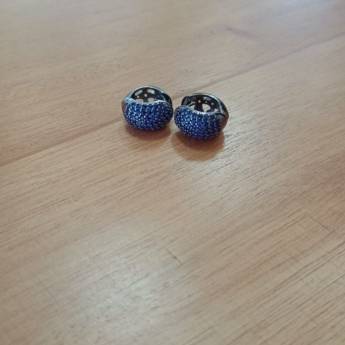 Comprar o produto de Brinco prata com pedra azul- semi - joia - AcUr  em Roupas e Acessórios em Botucatu, SP por Solutudo Comprar o produto de Brinco prata com pedra azul- semi - joia - AcUr  em Roupas e Acessórios em Botucatu, SP por Solutudo