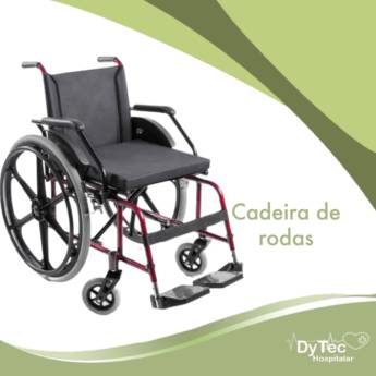 Comprar o produto de Cadeira de Rodas Confort 44 Vermelha CDS em Produtos Hospitalares pela empresa Cirúrgica DyTec - Comércio e Manutenção em Equipamentos Médicos Hospitalares em Jundiaí, SP por Solutudo