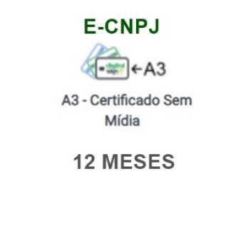 Comprar produto E-CNPJ | A3 - 12 MESES em Certificado Digital pela empresa Acerte Certificação Digital em Aracaju, SE