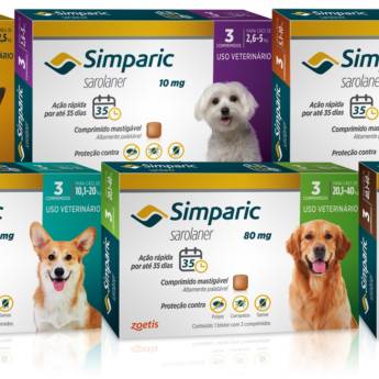 Comprar o produto de Simparic 2,6 a 5 kg em Higiene e Limpeza em Botucatu, SP por Solutudo