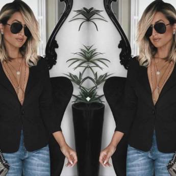 Comprar o produto de Blazer de Linho mais Curtinho (Semelhante a esse Disponível no Tamanho: 36/38) em Feminino em Bauru, SP por Solutudo