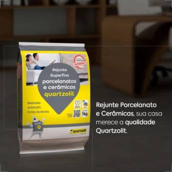 Comprar o produto de Rejunte Superfino para Porcelanatos e Cerâmicas Quartzolit 1kg – Acabamento Premium para sua Obra! em Materiais para Construção pela empresa Construmax Materiais para Construção em Riviera de Santa Cristina XIII, SP por Solutudo