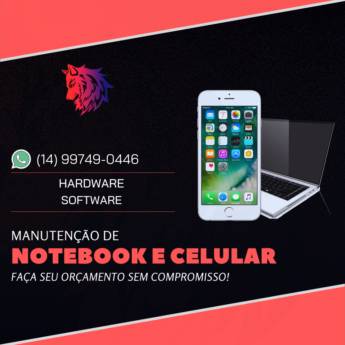 Comprar o produto de MANUTENÇÃO DE NOTEBOOK E CELULAR em Assistência Técnica em Botucatu, SP por Solutudo