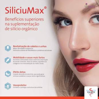 Comprar o produto de SiliciuMax 300mg 30 cápsulas em Cuidados com a Pele pela empresa Farmalu - Farmácia de Manipulação em Atibaia, SP por Solutudo