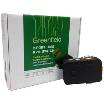 Comprar o produto de KVM GREENFIELD 2-PORTAS USB A2-KVM C/CABOS SWITCH em Nossos Produtos em Atibaia, SP por Solutudo