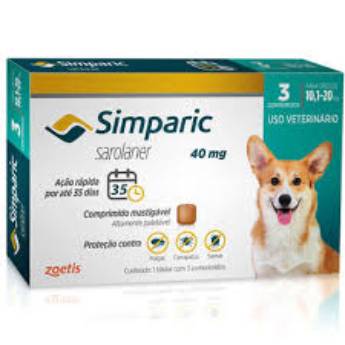 Comprar o produto de Simparic 40 mg anti-pulgas e carrapatos  em A Classificar em Santa Cruz do Rio Pardo, SP por Solutudo