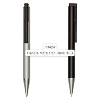 Comprar o produto de Caneta metal pen drive 8GB em Canetas de Metal em São José do Rio Preto, SP por Solutudo