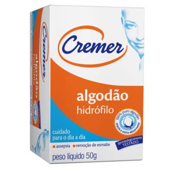 Comprar o produto de Algodão Cremer 50g em Algodão em Foz do Iguaçu, PR por Solutudo