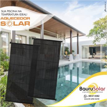Comprar o produto de AQUECEDOR SOLAR -  PISCINA AQUECIDA O ANO TODO em Materiais Elétricos em Bauru, SP por Solutudo