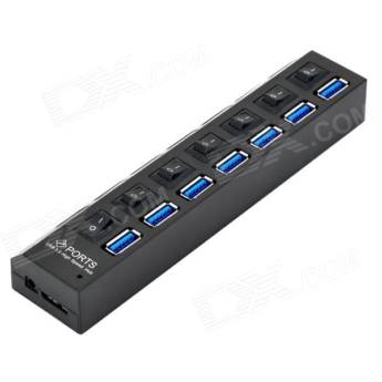 Comprar o produto de Hub USB 7 entradas 3.0 em Adaptadores em Boituva, SP por Solutudo