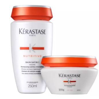 Comprar o produto de Kit Kérastase Nutritive Satin Masquintense Cabelos Finos (2 Produtos) em Kérastase PARIS em Jundiaí, SP por Solutudo