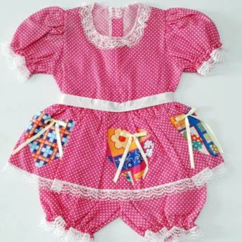 Comprar o produto de 3204 - Vestido junino tamanho 1  em Fantasia Bebê Feminina em Tietê, SP por Solutudo