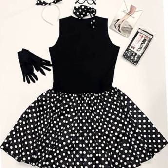 Comprar o produto de 2812 - Vestido anos 60 adulto (42 a 46) em Fantasia Adulto Feminina em Tietê, SP por Solutudo