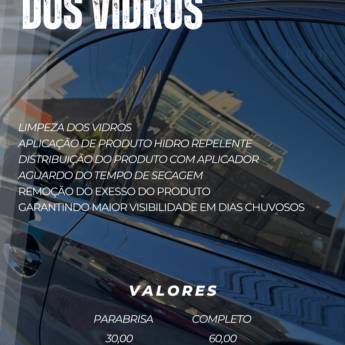Comprar o produto de Proteção  dos vidros  em Lava - Rápido - Estética Automotiva em Lençóis Paulista, SP por Solutudo