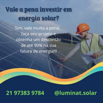 Comprar o produto de vale muito a pena investir em energia solar  em Energia Solar em Teresópolis, RJ por Solutudo