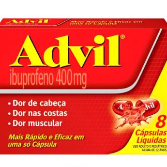 Comprar o produto de ADVIL EXTRA ALIVIO IBUPROFENO 400MG 8 CÁPSULAS em Medicamentos em São José do Rio Preto, SP por Solutudo