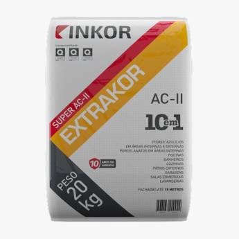 Comprar o produto de Argamassa Inkor Extrakor AC-II (20kg) em Materiais para Construção pela empresa Construmax Materiais para Construção em Riviera de Santa Cristina XIII, SP por Solutudo