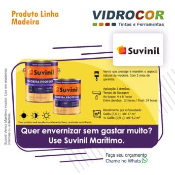 Comprar o produto de Verniz  em Tintas em São Manuel, SP por Solutudo