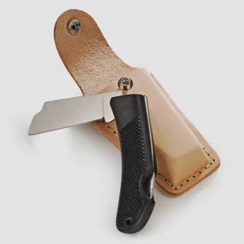 Comprar o produto de Canivete 3" Com Cabo Emborrachado E Bainha Em Couro CN-00130 em Canivetes em São José do Rio Preto, SP por Solutudo