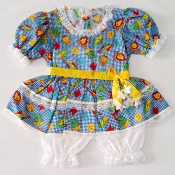 Comprar o produto de 3230 - Vestido junino tamanho 1  em Fantasia Bebê Feminina em Tietê, SP por Solutudo