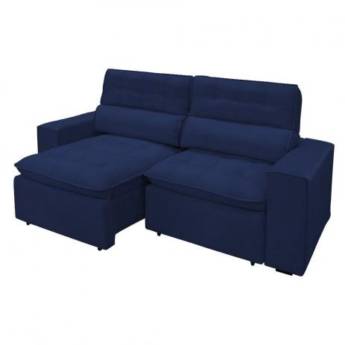 Comprar o produto de Estofado Belofort Atenas 2,30m Azul em Jogos de Sofá em Foz do Iguaçu, PR por Solutudo